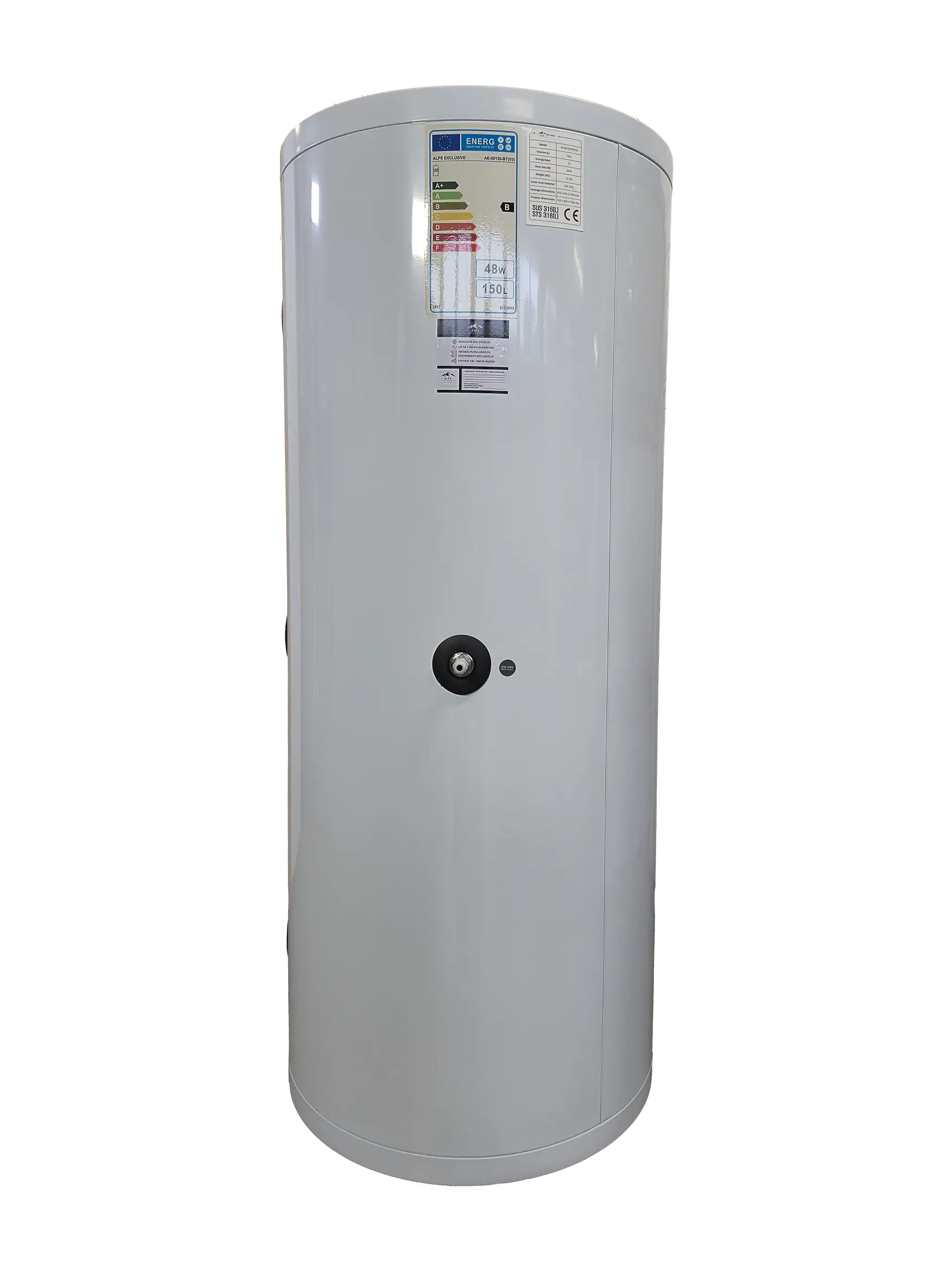 ALPS EXCLUSIVE AE-00150-BT(V2) - Stainless Steel Buffer Tank 150L