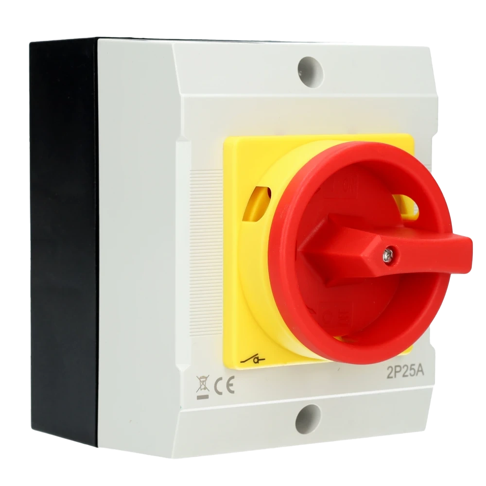 85013000 - EMAT - Isolator switch red (2P 25A)
