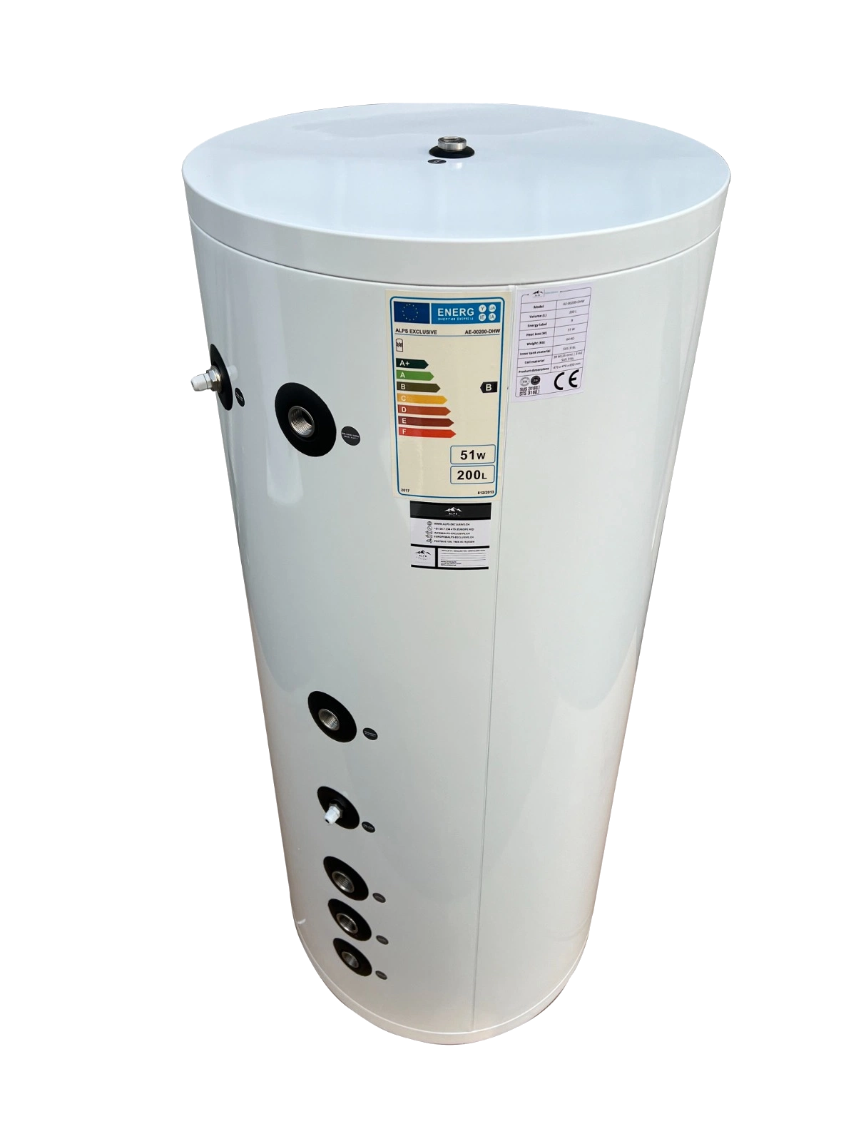 ALPS EXCLUSIVE AE-00200-DHW – Stainless steel tap water boiler 200L