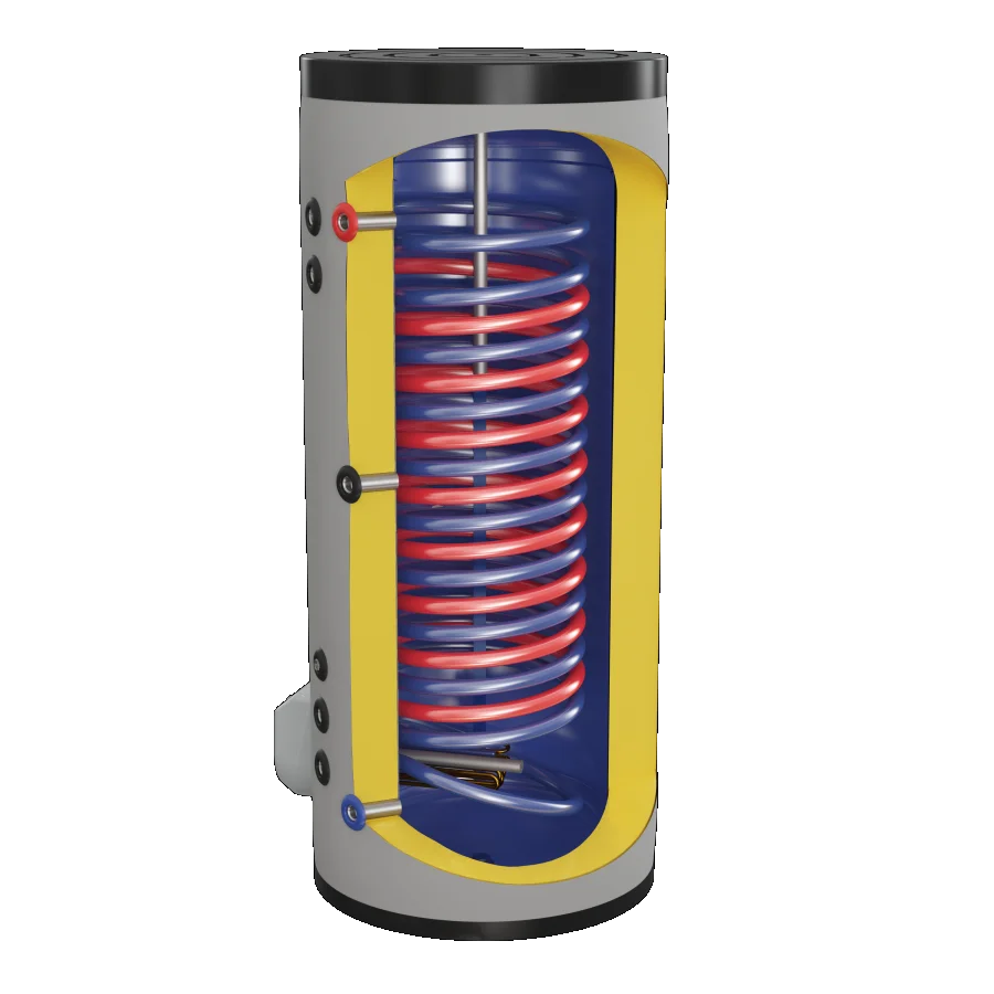 Complete Solar Water Heating Set 1x 30HP + Hot Water Tank with 2 Heat Exchangers (300L)