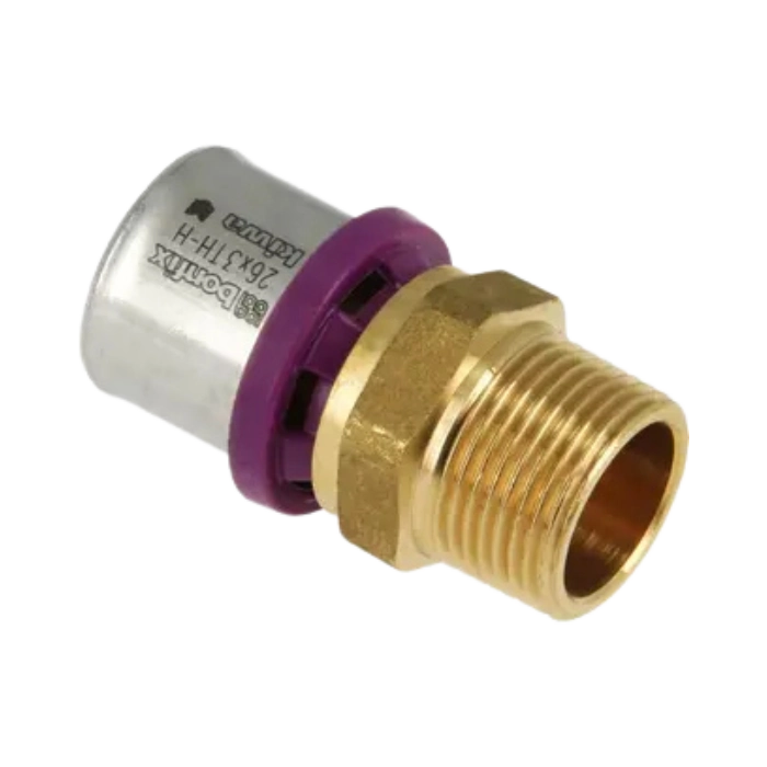 BONFIX 2000255 - Brass Press Coupling Straight (26 x G 3/4