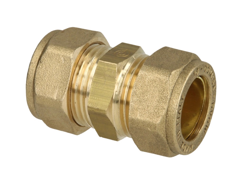 OEG 802016004 - Brass compression fitting straight (12 mm)