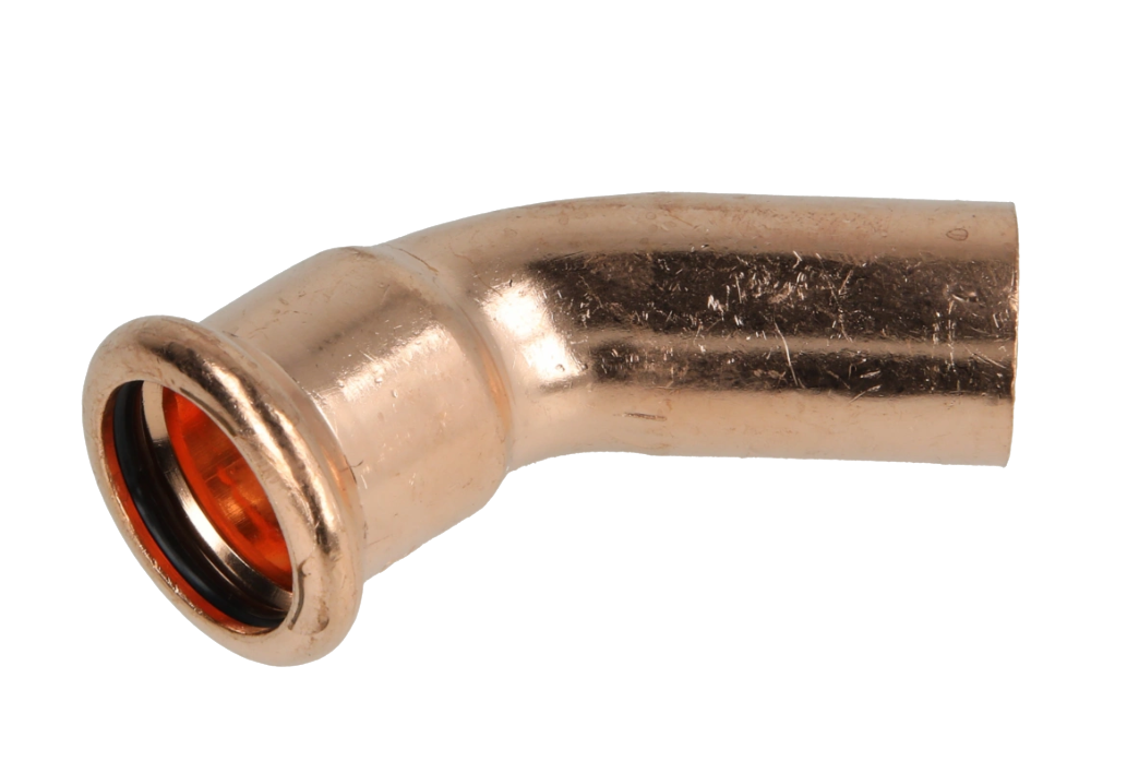 OEG 802009034 - Copper press elbow 45° M-profile (15 mm)