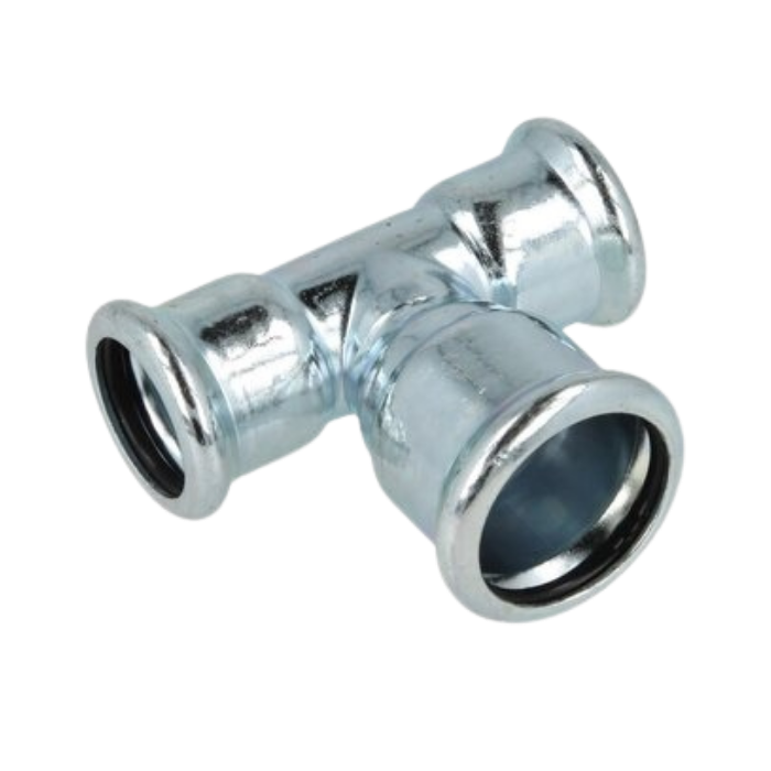OEG carbon steel press tee reducer 22 x 28 x 22 mm