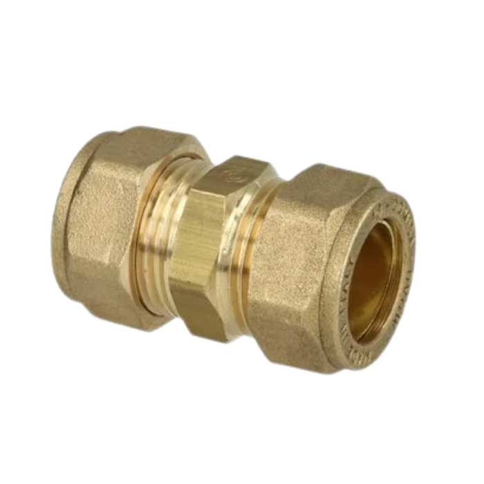 OEG 802016006 - Brass compression fitting straight (15 mm)