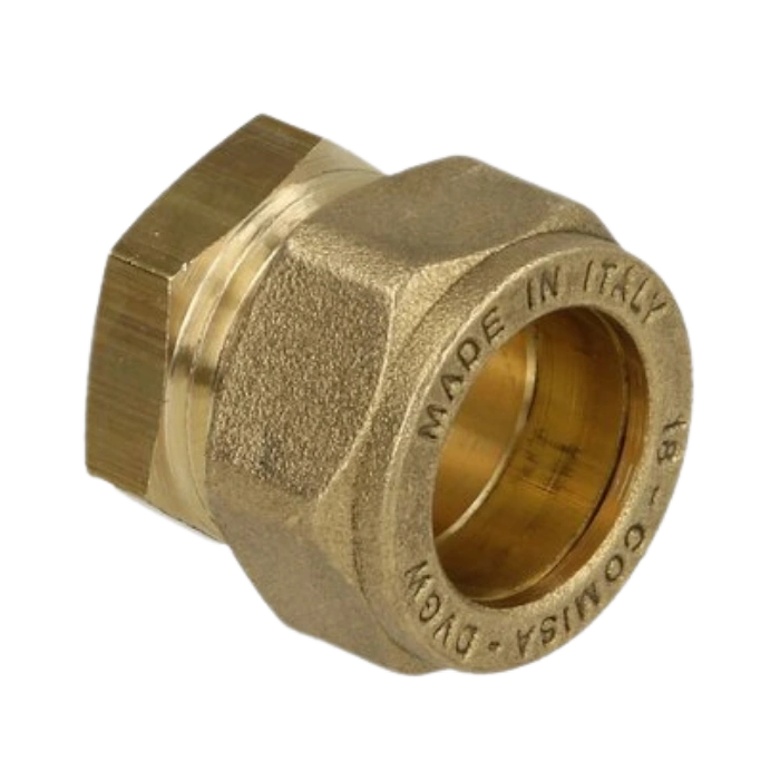 OEG 802016332 - Brass compression fitting stop (15 mm)