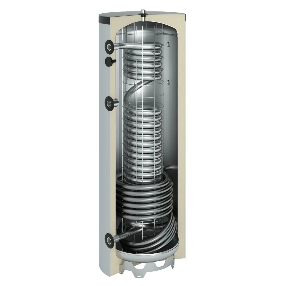 Complete Solar Heating Set - 1x 30HP + Buffer Tank with DHW Coil and 1 Heat Exchanger (200L)