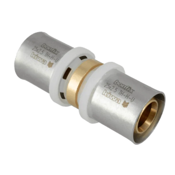 BONFIX 2000130 - Brass press fitting straight (25 x 25)