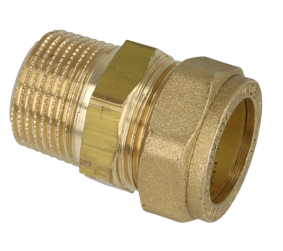 OEG 802016090 - Straight brass compression fitting (12 mm x G 1/2