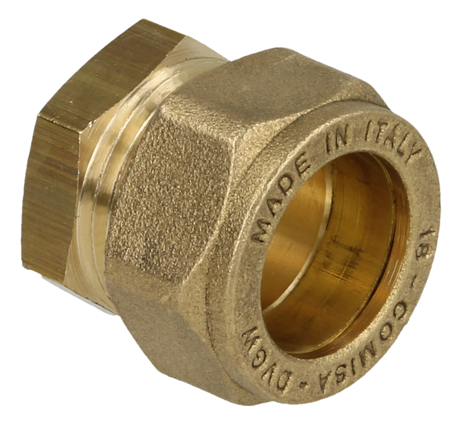 OEG 802016330 - Brass compression end cap (12 mm)