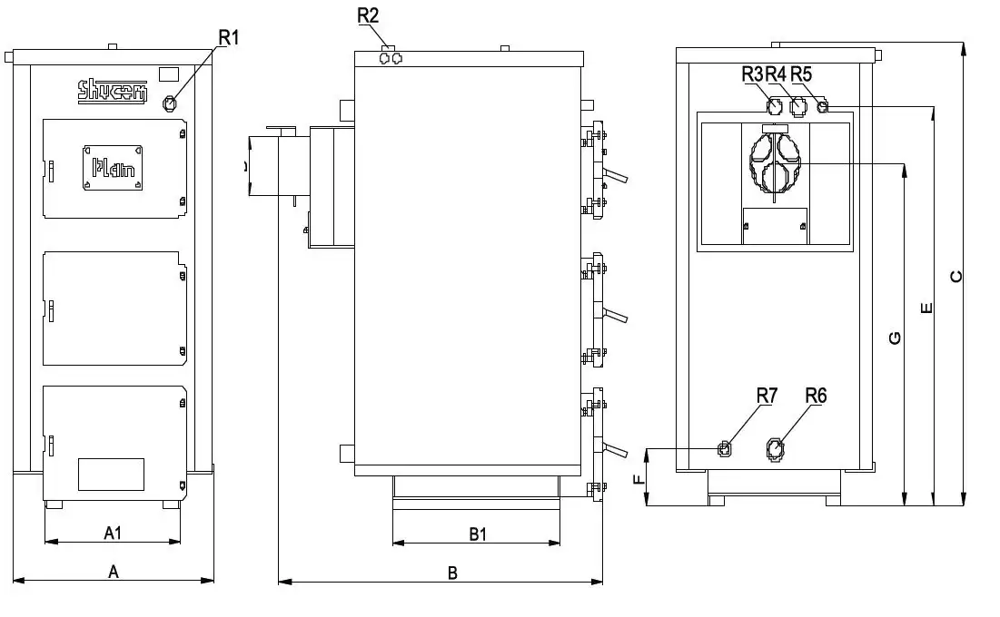Sukom R50 - Wood boiler (50 kW)