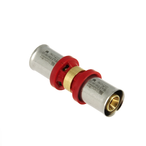 BONFIX 2000110 - Brass Press Coupling Straight (16 x 16 mm)