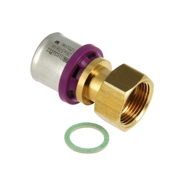 BONFIX 2002040 - Brass Press Coupling Straight (26 x G 1