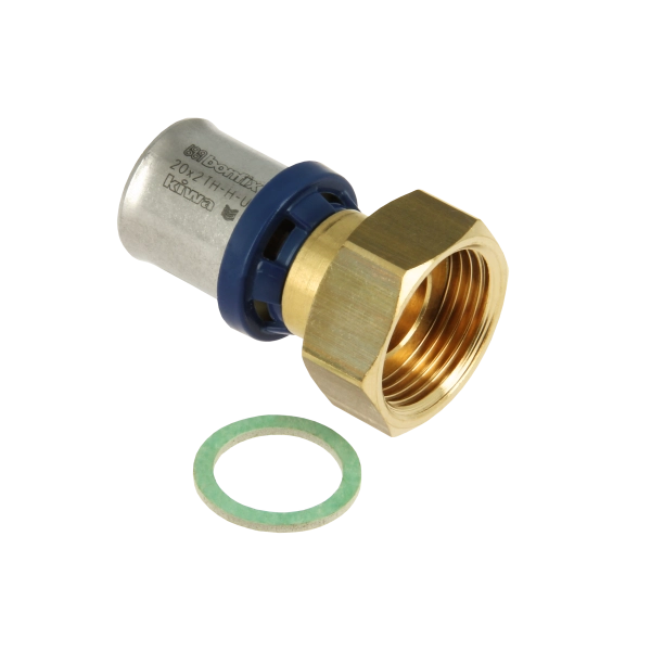 BONFIX 2002020 - Brass Press Coupling Straight (20 x G 3/4
