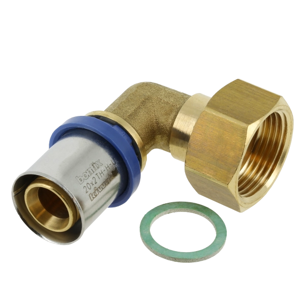 BONFIX 2002105 - Brass Press Elbow 90° (20 x G 3/4'' F)