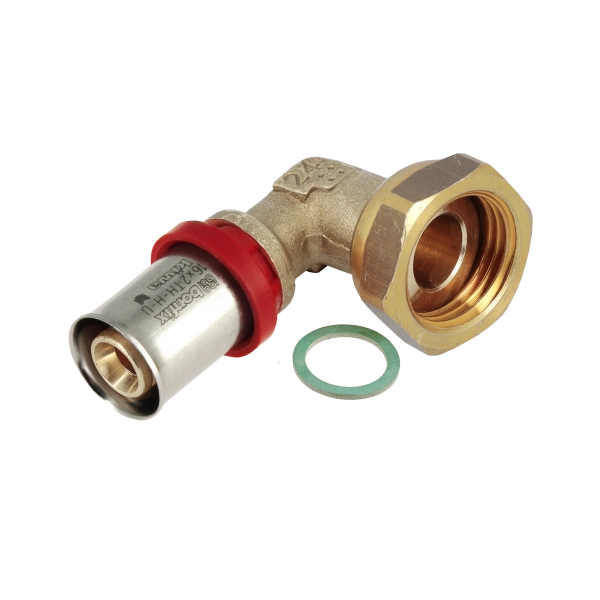 BONFIX 2002101 - Brass Press Elbow 90° (16 x G 1/2