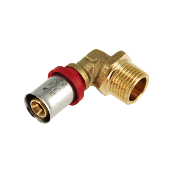 BONFIX 2001005 - Brass Press Elbow 90° (16 x G 1/2
