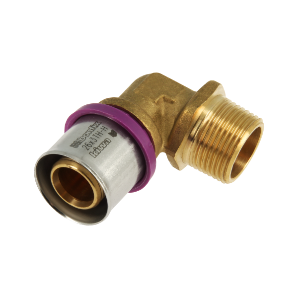 BONFIX 2001035 - Brass Press Elbow 90° (26 x G 3/4